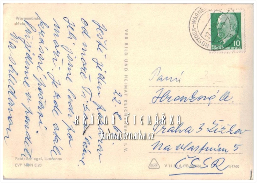 LODĚ a maják u Warnemünde