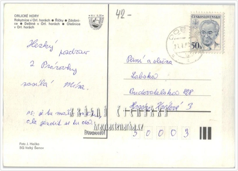Pozdrav z ORLICKÝCH HOR