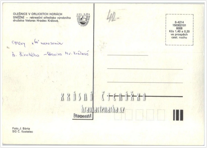 SNĚŽNÉ, Chata Horalka SNĚŽNÉ, Chata Horalka (Velorex)