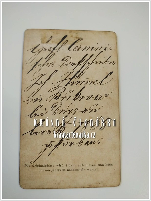 Fotografická vizitka: DŽENTLMEN (Atelier Thiele, Teplice)