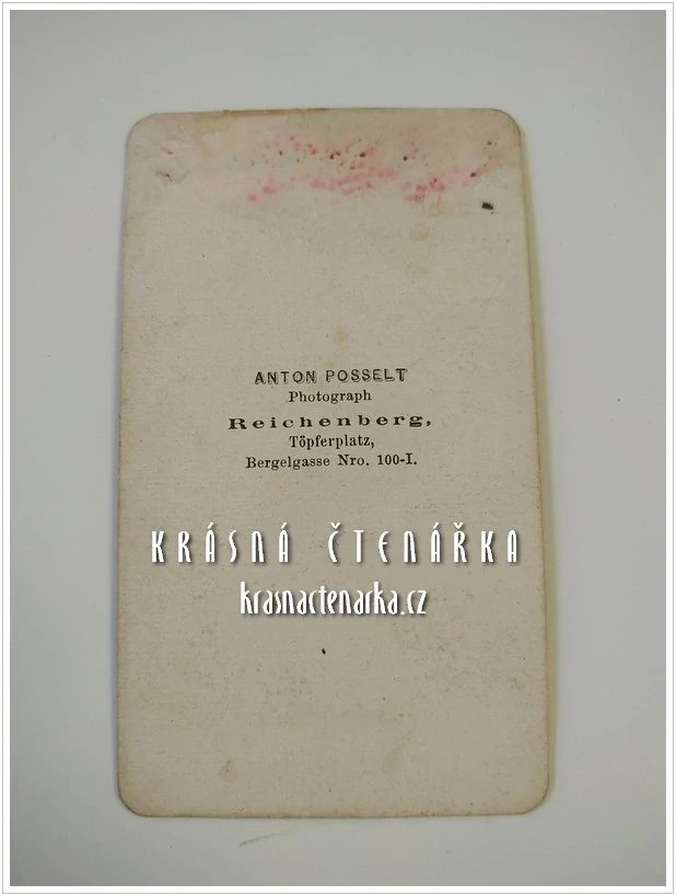 Fotografická vizitka: DŽENTLMEN (Atelier Anton Posselt, Liberec)