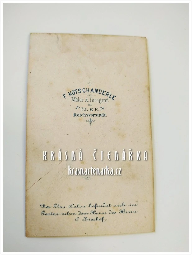 Fotografická vizitka: DŽENTLMEN (Atelier F. Kotschanderle, Plzeň)