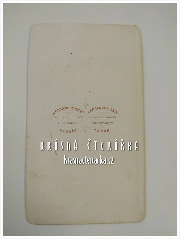 Fotografická vizitka: DŽENTLMEN (Atelier Alexander Seik, Tábor)