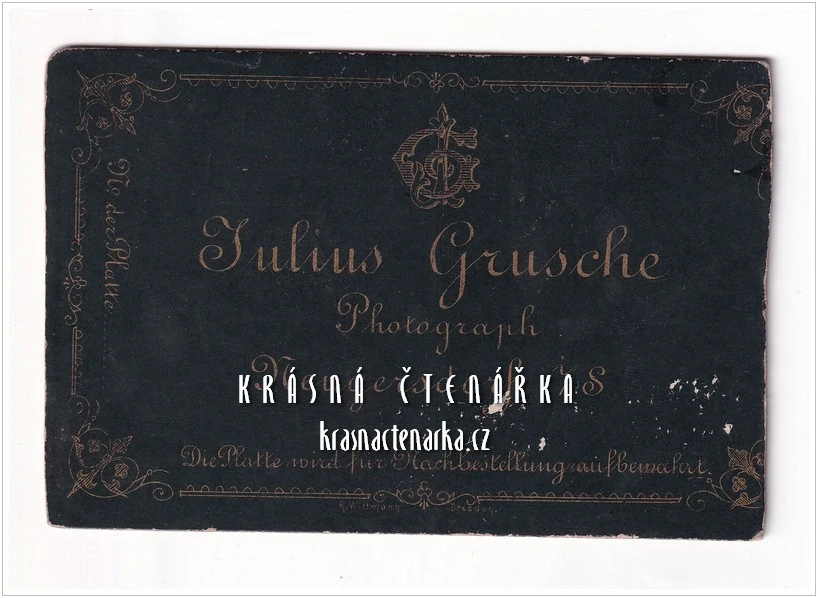 Fotografická vizitka: DÁMA (Atelier Julius Grusche, Neugersdorf)