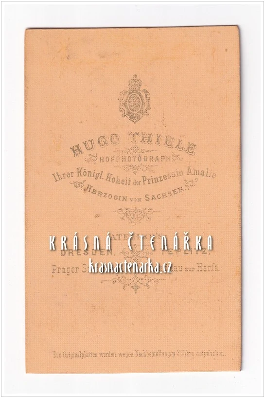 Fotografická vizitka: DŽENTLMEN (Atelier Hugo Thiele, Teplice)