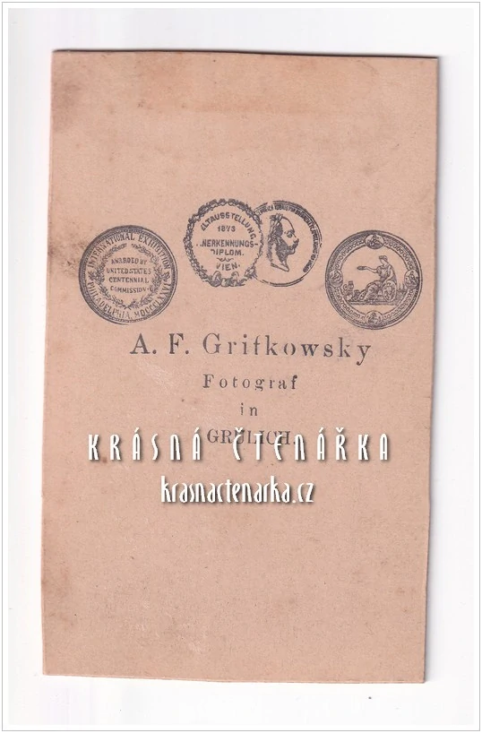 Fotografická vizitka: DŽENTLMEN (Atelier A. F. Gritkowski, Králíky)