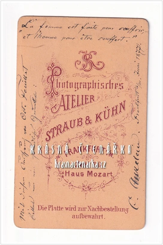 Fotografická vizitka: DŽENTLMEN (Atelier Straub & Kühn, Frankfurt)