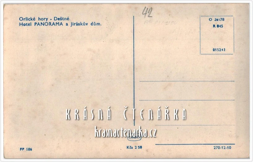 DEŠTNÉ V ORLICKÝCH HORÁCH, Hotel Panorama a Jiráskův dům