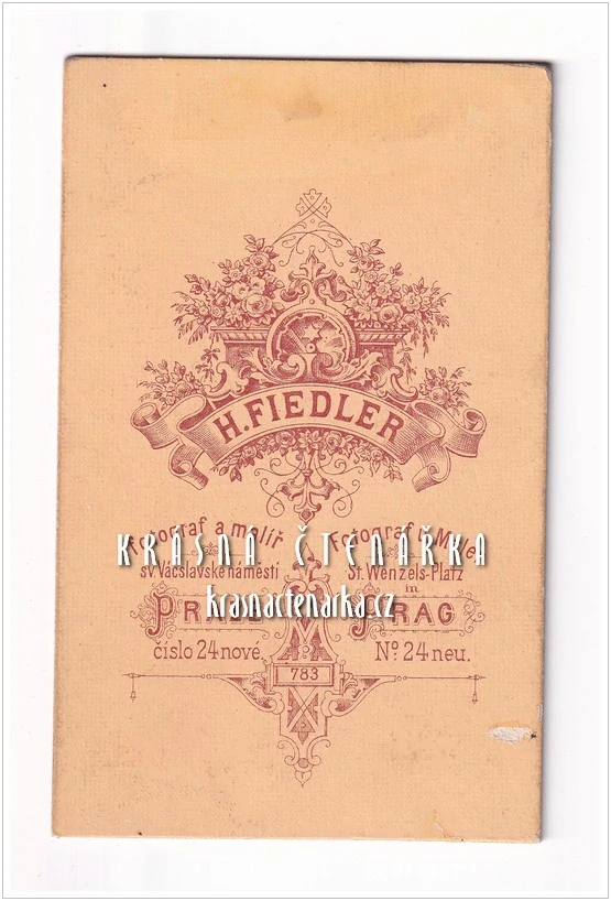 Fotografická vizitka: DŽENTLMEN (Atelier Hynek Fiedler, Praha)