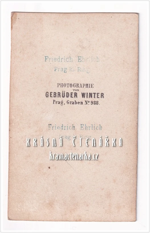 Fotografická vizitka: DŽENTLMEN (Atelier Gebrüder Winter, Praha)