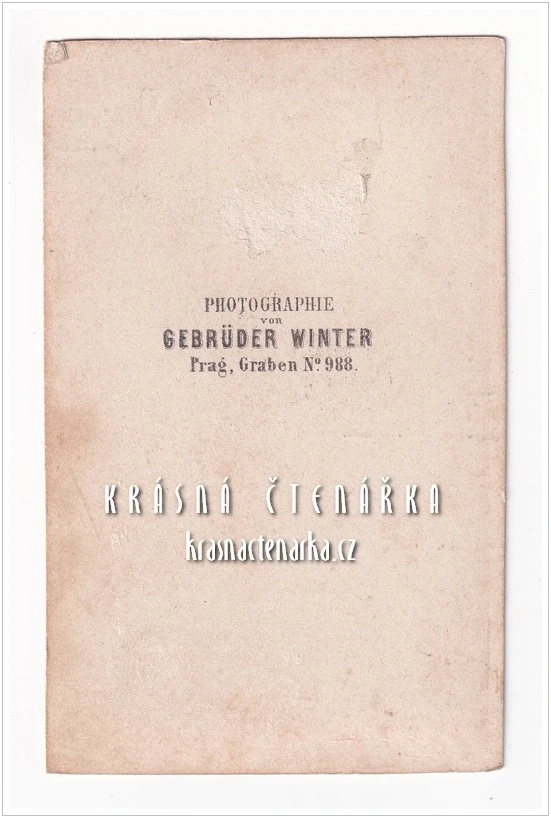 Fotografická vizitka: DŽENTLMEN (Atelier Gebrüder Winter, Praha)