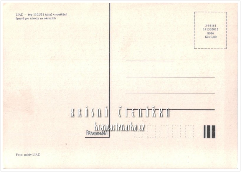 LIAZ, typ 110.551 tahač v soutěžní úpravě pro závody v okruzích 