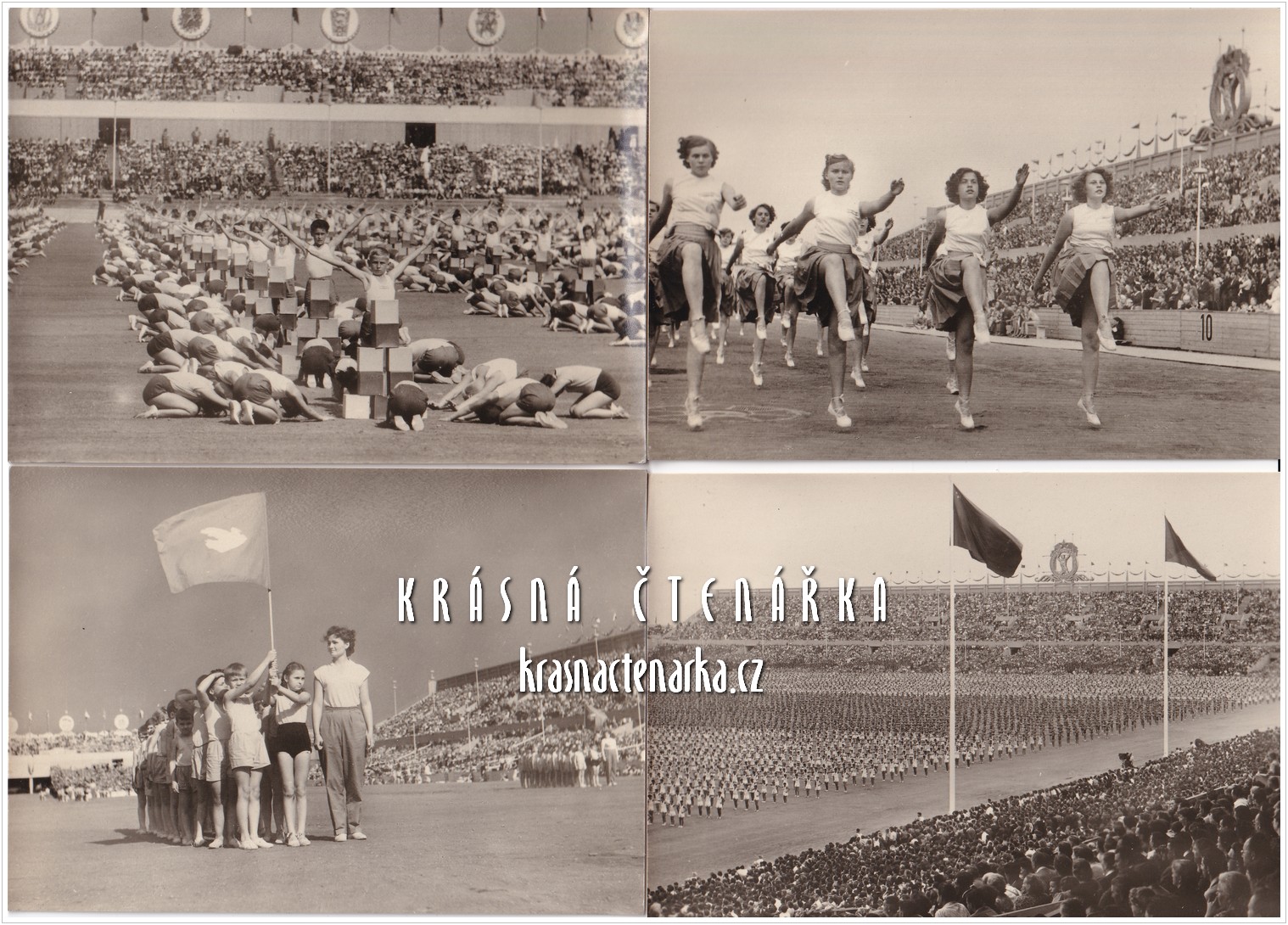 I. CELOSTÁTNÍ SPARTAKIÁDA 1955, Dny mládeže, 12 ks pohlednic