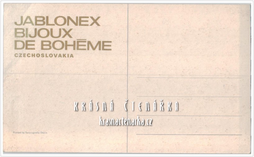 REKLAMNÍ pohlednice: JABLONEX - BIJOUX DE BOHÉME