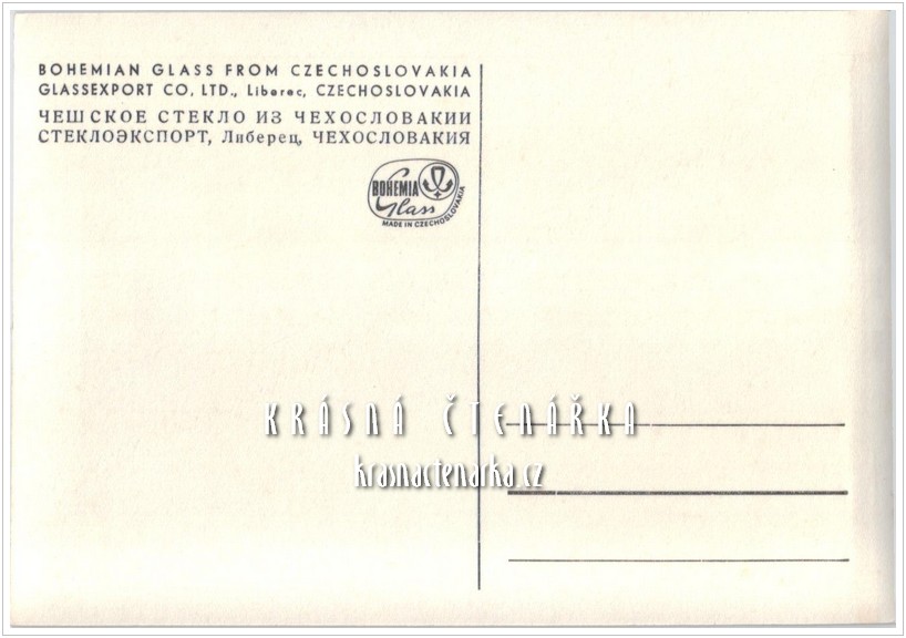 REKLAMNÍ pohlednice: BOHEMIA GLASS - GLASSEXPORT Liberec