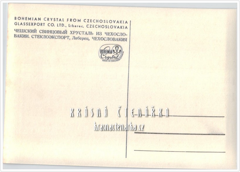 REKLAMNÍ pohlednice: BOHEMIA CRYSTAL - GLASSEXPORT Liberec
