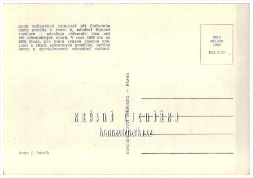 REKLAMNÍ pohlednice: KLUB SBĚRATELŮ KURIOZIT