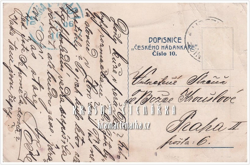 REKLAMNÍ pohlednice: ČESKÝ HÁDANKÁŘ