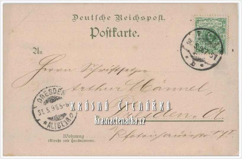 REKLAMNÍ pohlednice: C. A. WALTER, Buch- und Accidenz- Druckerei, Pirna