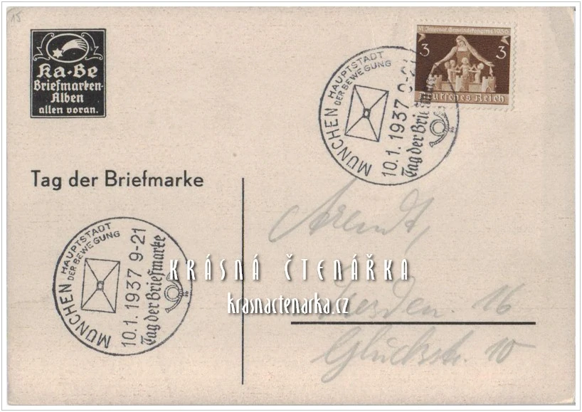 REKLAMNÍ pohlednice: PAUL KOCH, Herstellung und Verlag der "KA-BE" Briefmarken Album