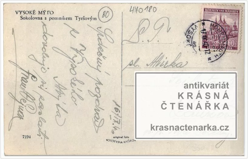 VYSOKÉ MÝTO, Sokolovna a pomník Miroslava Tyrše
