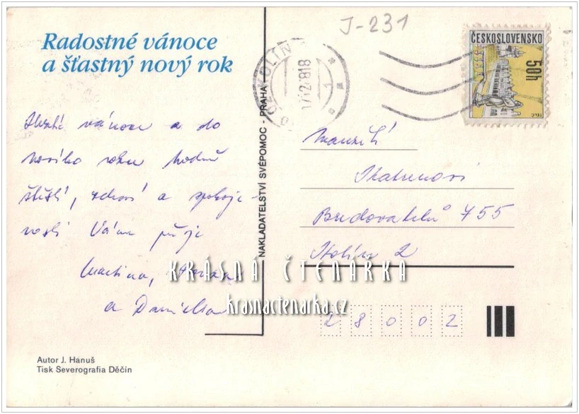 VÁNOČNÍ pozdrav s dětským motivem