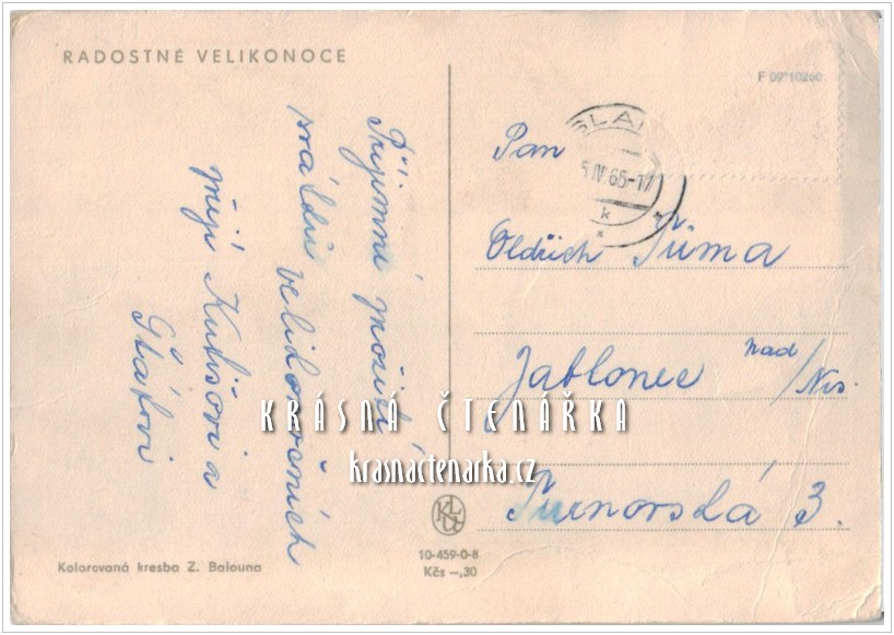 Přání VELIKONOČNÍ (il. Zdeněk Baloun)