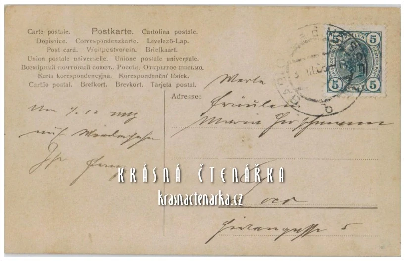 Pohlednice s NÁBOŽENSKÝM mariánským motivem