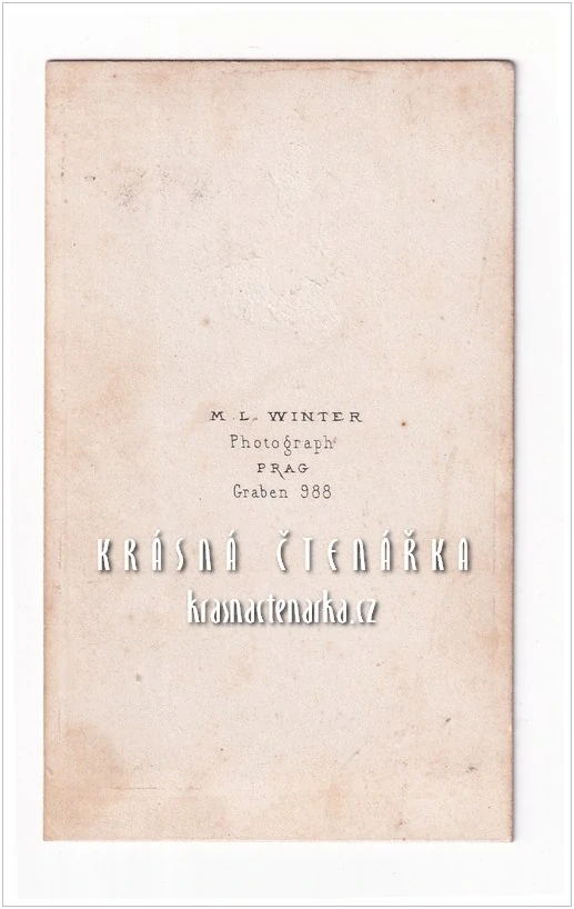 Fotografická vizitka: DŽENTLMEN (Atelier Moritz Ludwig Winter, Praha)