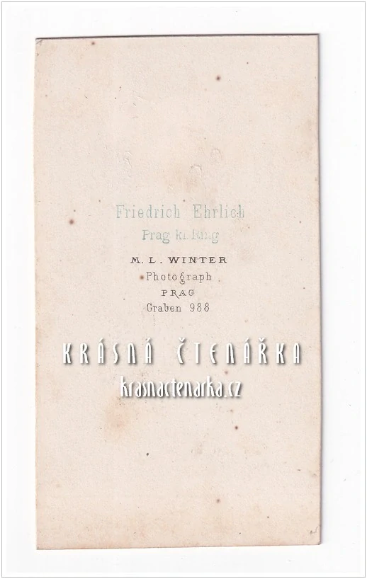 Fotografická vizitka: DŽENTLMEN (Atelier Moritz Ludwig Winter, Praha)
