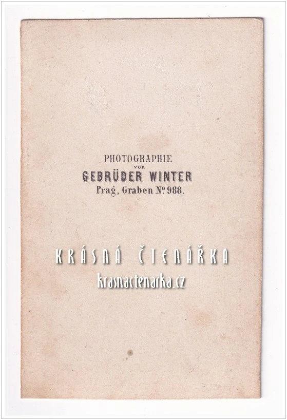 Fotografická vizitka: DŽENTLMEN (Atelier Gebrüder Winter, Praha)