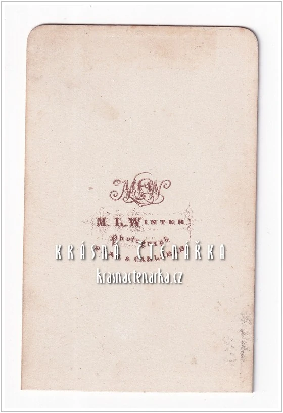 Fotografická vizitka: DŽENTLMEN (Atelier Gebrüder Winter, Praha)