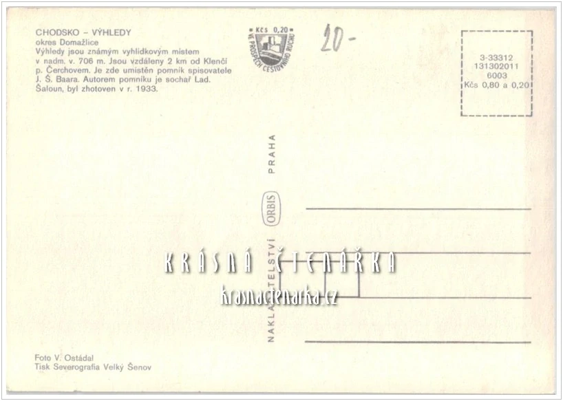 KLENČÍ POD ČERCHOVEM, Pomník Jindřicha Šimona Baara