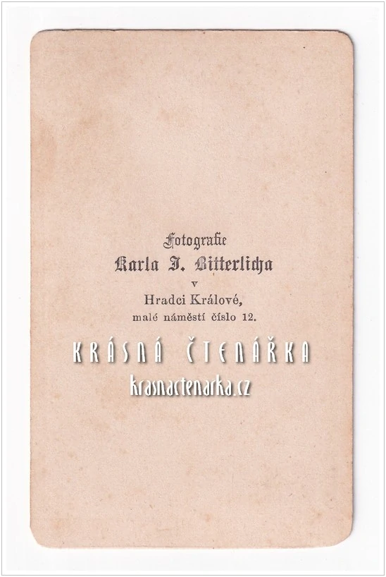 Fotografická vizitka: DŽENTLMEN (Atelier Karel Bitterlich, Hradec Králové)