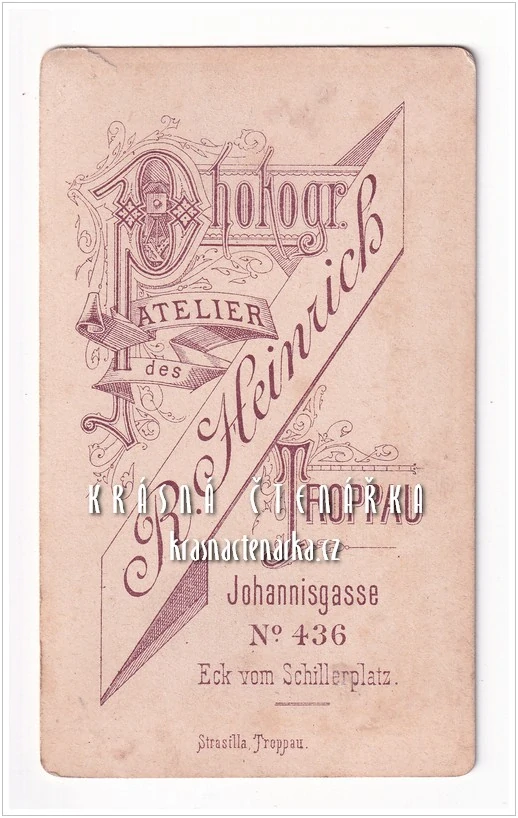 Fotografická vizitka: DŽENTLMEN (Atelier R. Heinrich, Opava)