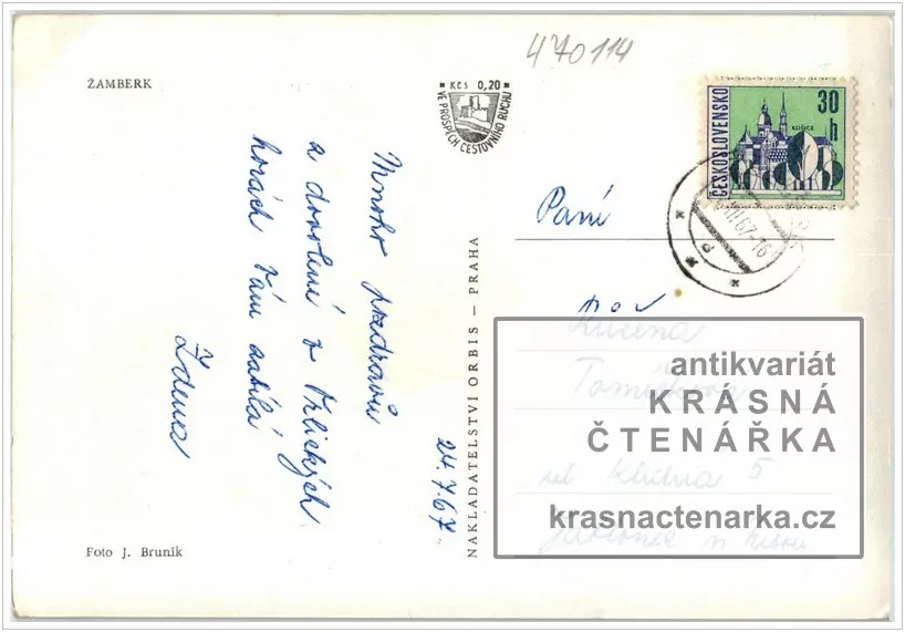 ŽAMBERK, Náměstí i s autobusem