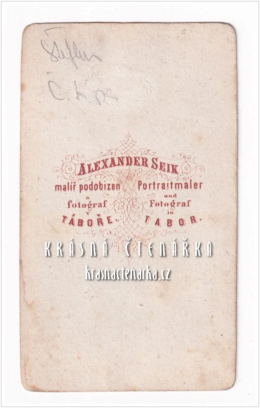 Fotografická vizitka: DÁMA (Atelier Alexander Seik, Tábor)