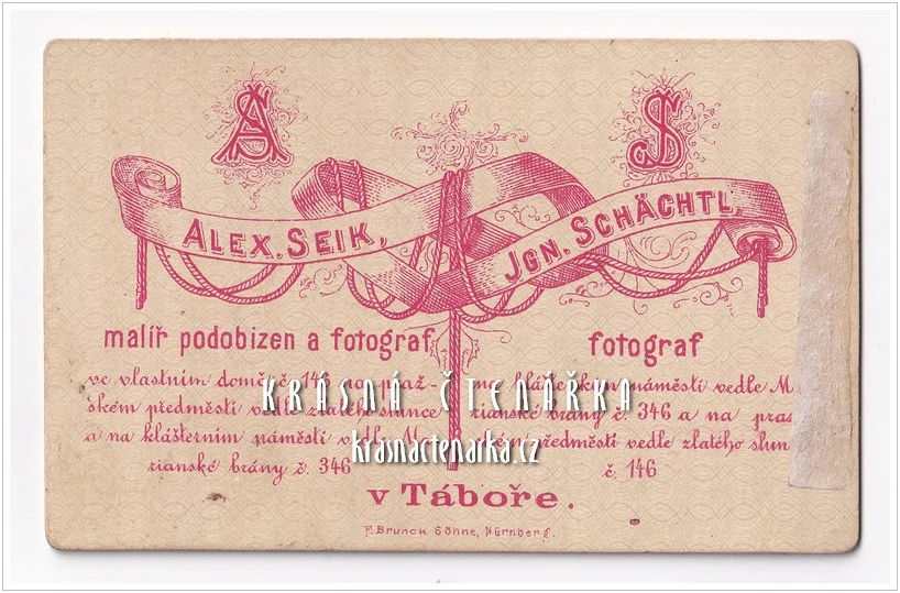 Fotografická vizitka: DÁMA a DŽENTLMEN  (Atelier Seik / Schächtl Tábor)