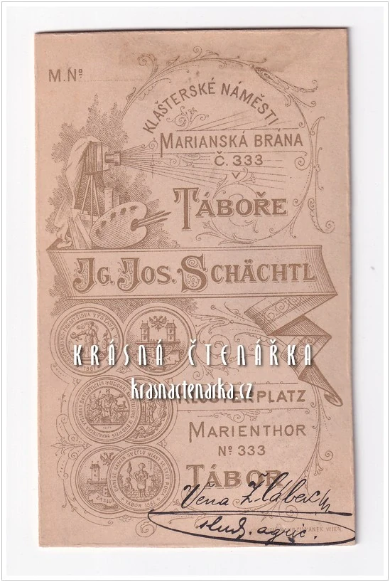 Fotografická vizitka: DŽENTLMEN (Atelier Ignác Josef Schächtl, Tábor)