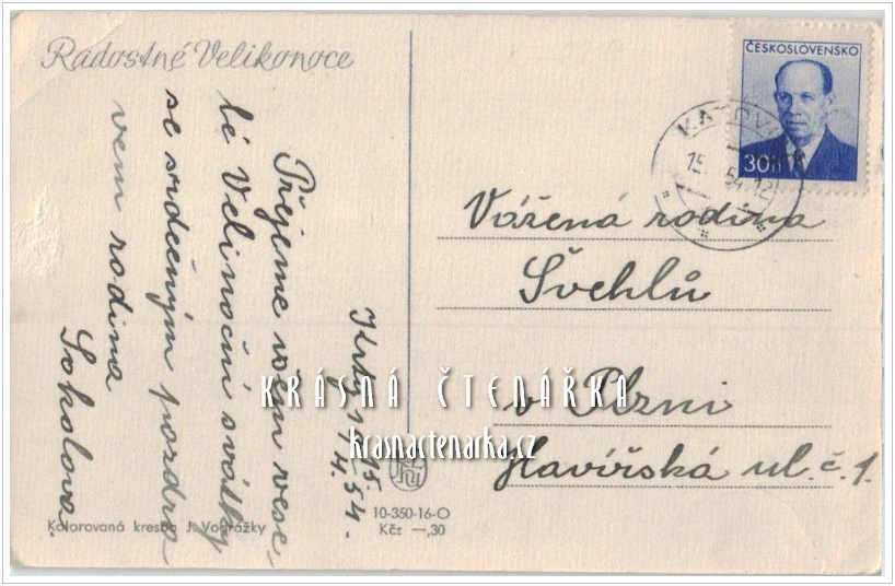 DĚTI na pohlednici (il. Josef Vodrážka)