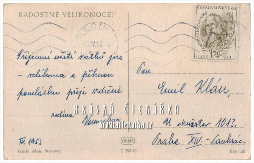 DĚTI na pohlednici (il. Alois Moravec)