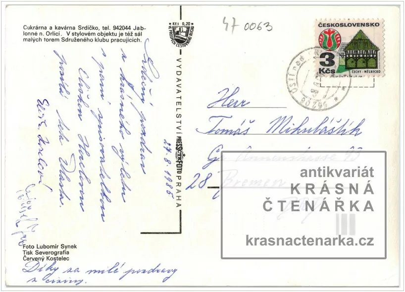 JABLONNÉ NAD ORLICÍ, Cukrárna a kavárna Srdíčko