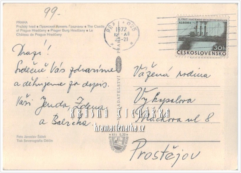 PRAHA, Pohled na Hradčany