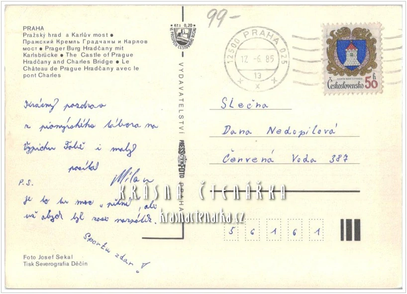 PRAHA, Pohled na Hradčany v noci