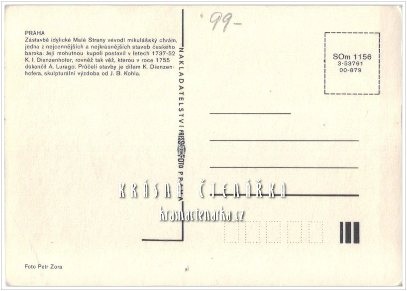 PRAHA, Pohled na kostel sv. Mikuláše na Malé Straně