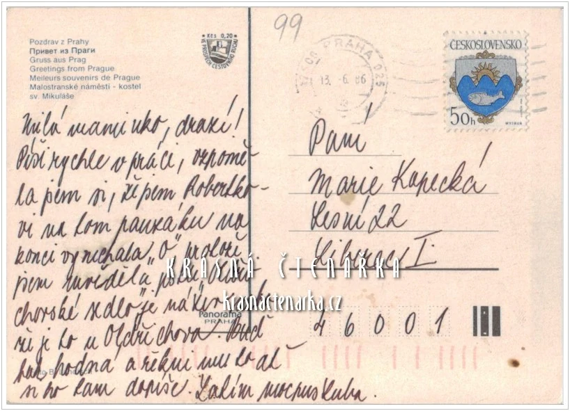 PRAHA, Pohled na kostel sv. Mikuláše a Malostranské náměstí