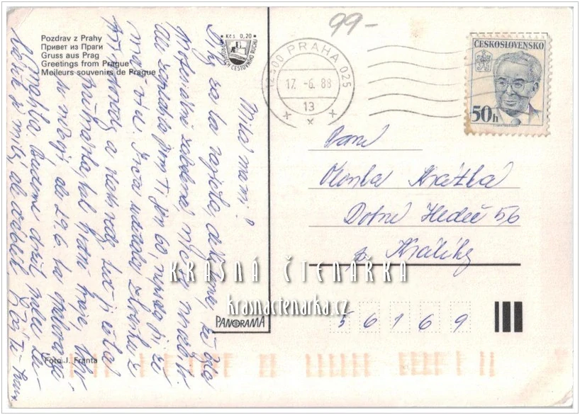 PRAHA, Pohled na kostel sv. Mikuláše z Vrtbovské zahrady