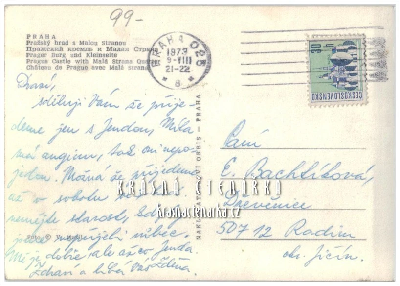 PRAHA, Pohled na Hradčany