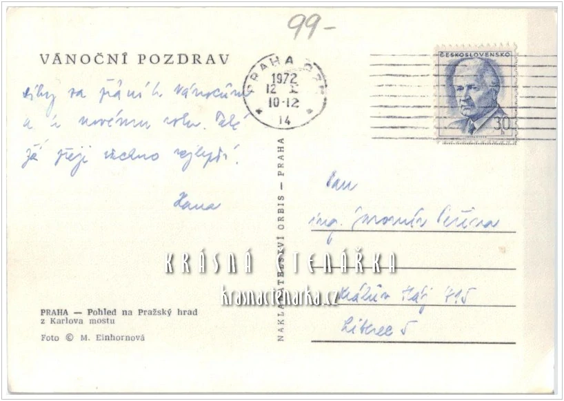 PRAHA, Karlův most vánoční