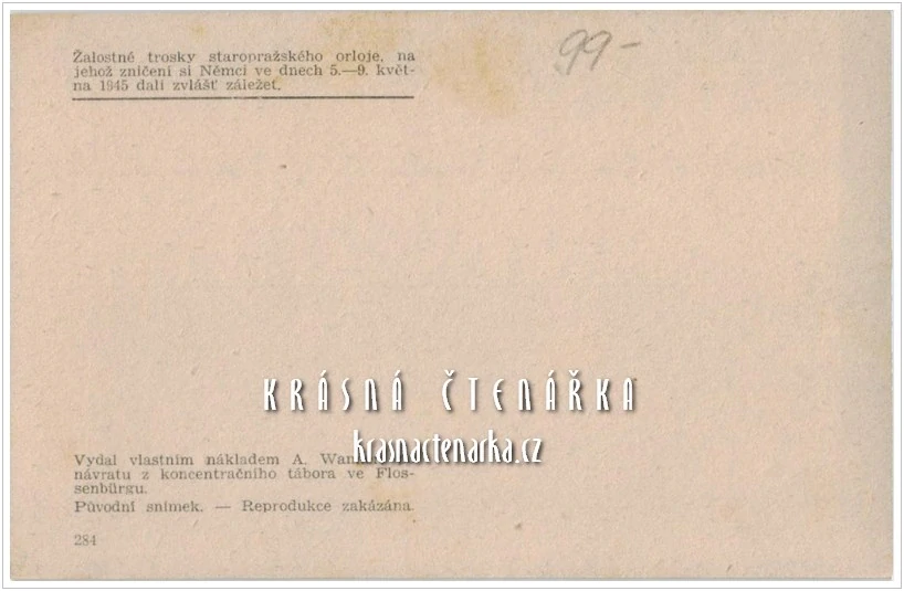 PRAHA, Osvobození Prahy 1945, Pražský orloj